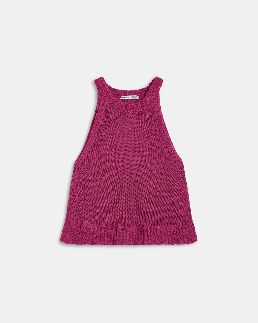 TOP PUNTO SIN MANGAS CUELLO REDONDO RIB