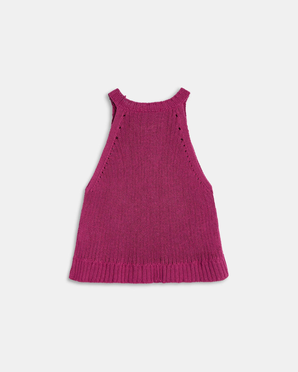 TOP PUNTO SIN MANGAS CUELLO REDONDO RIB