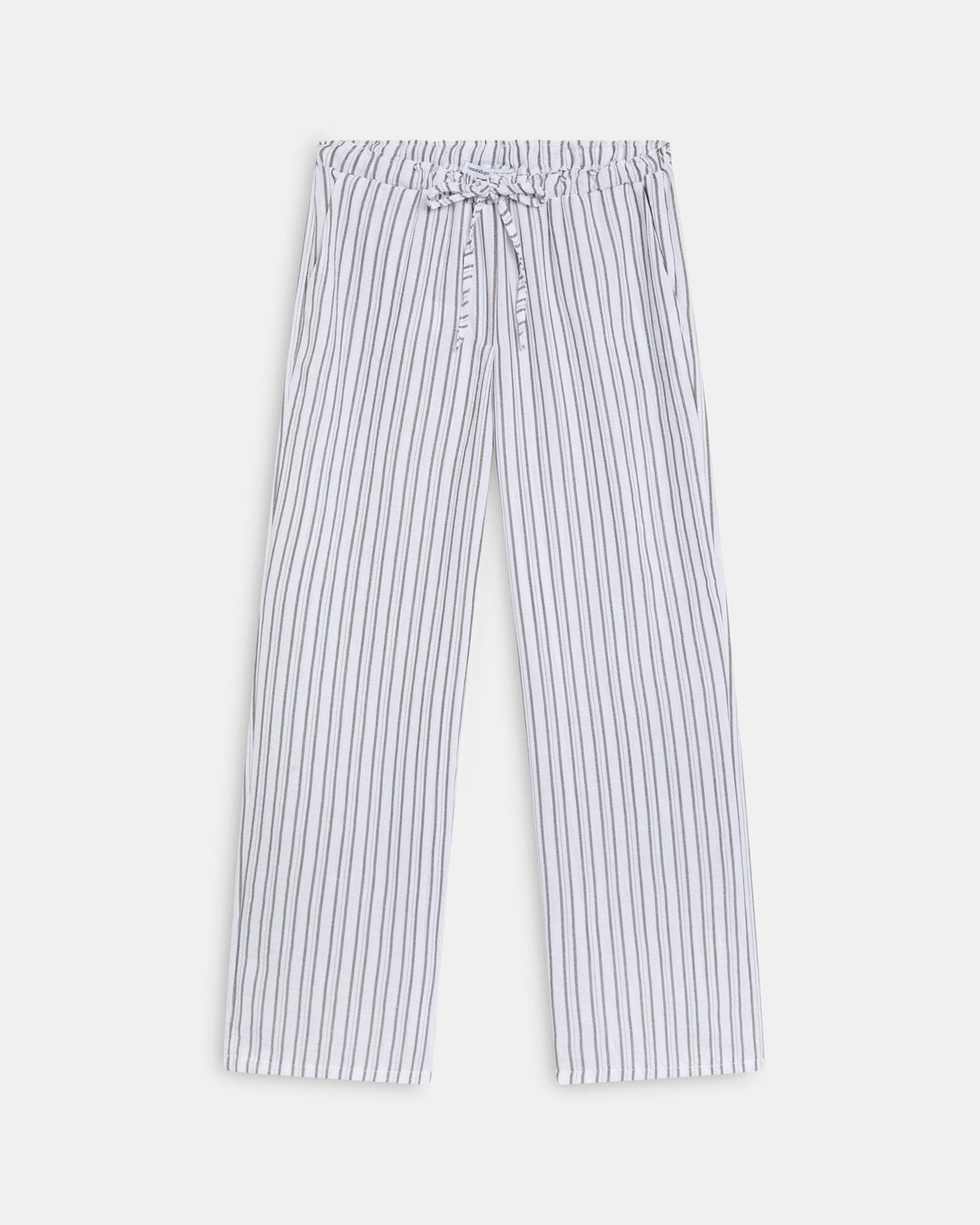 PANTALÓN FLUIDO RAYAS CINTURILLA LAZADA