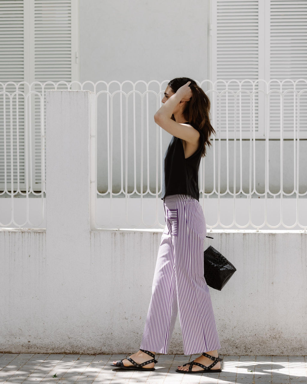 PANTALÓN RAYAS BOLSILLOS CONTRASTE