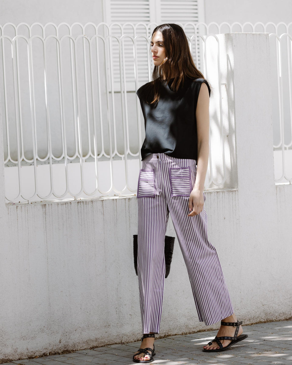 PANTALÓN RAYAS BOLSILLOS CONTRASTE