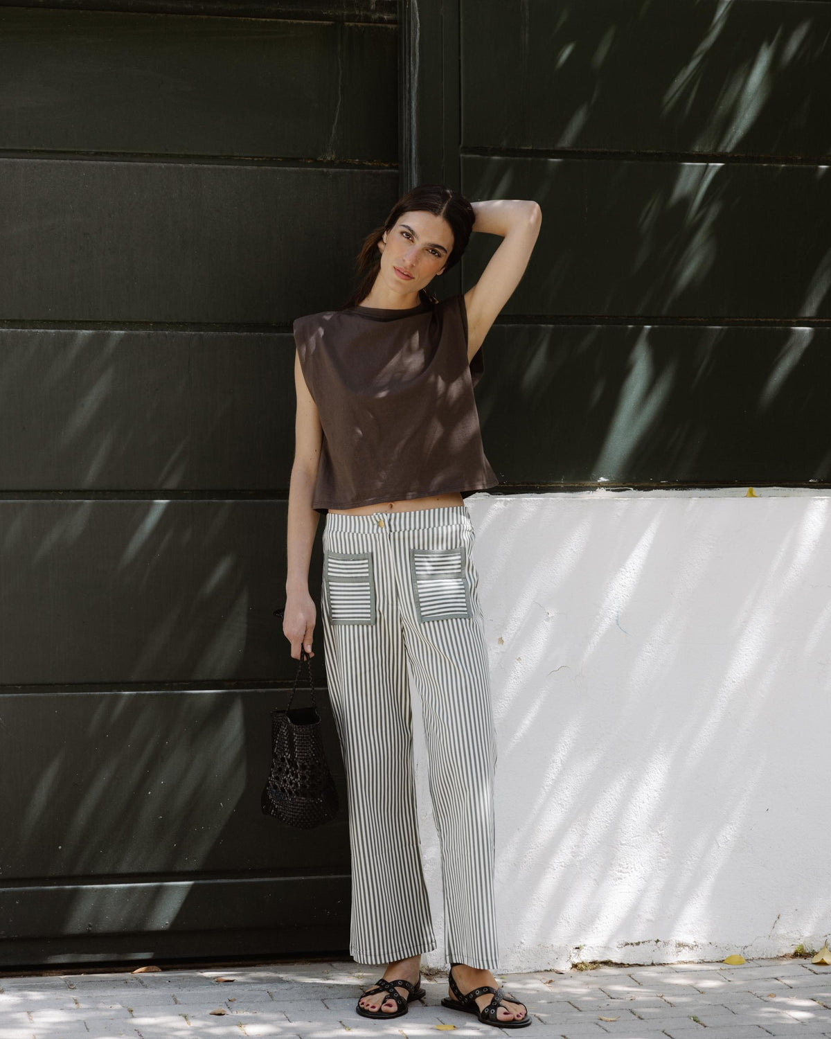 PANTALÓN RAYAS BOLSILLOS CONTRASTE