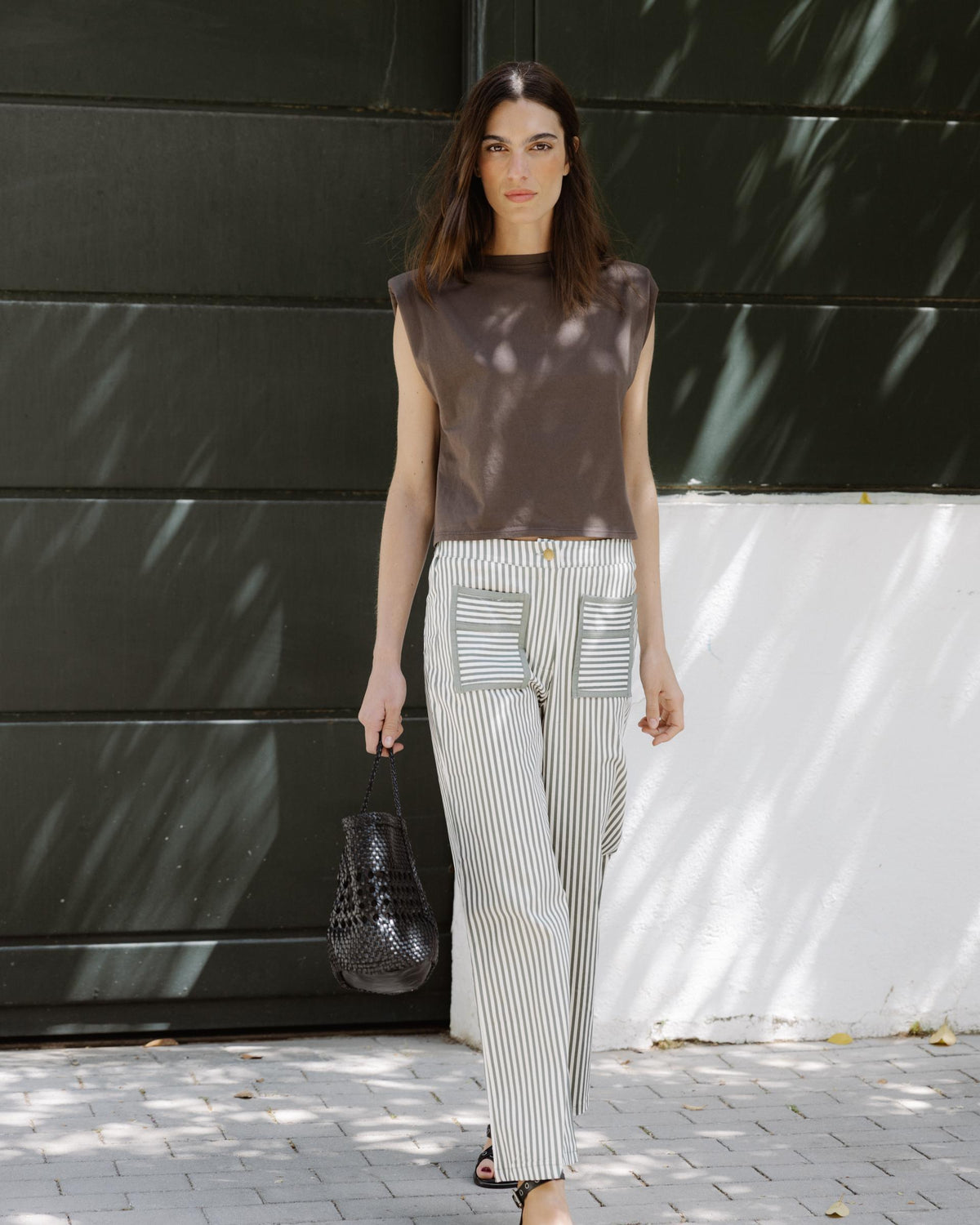 PANTALÓN RAYAS BOLSILLOS CONTRASTE
