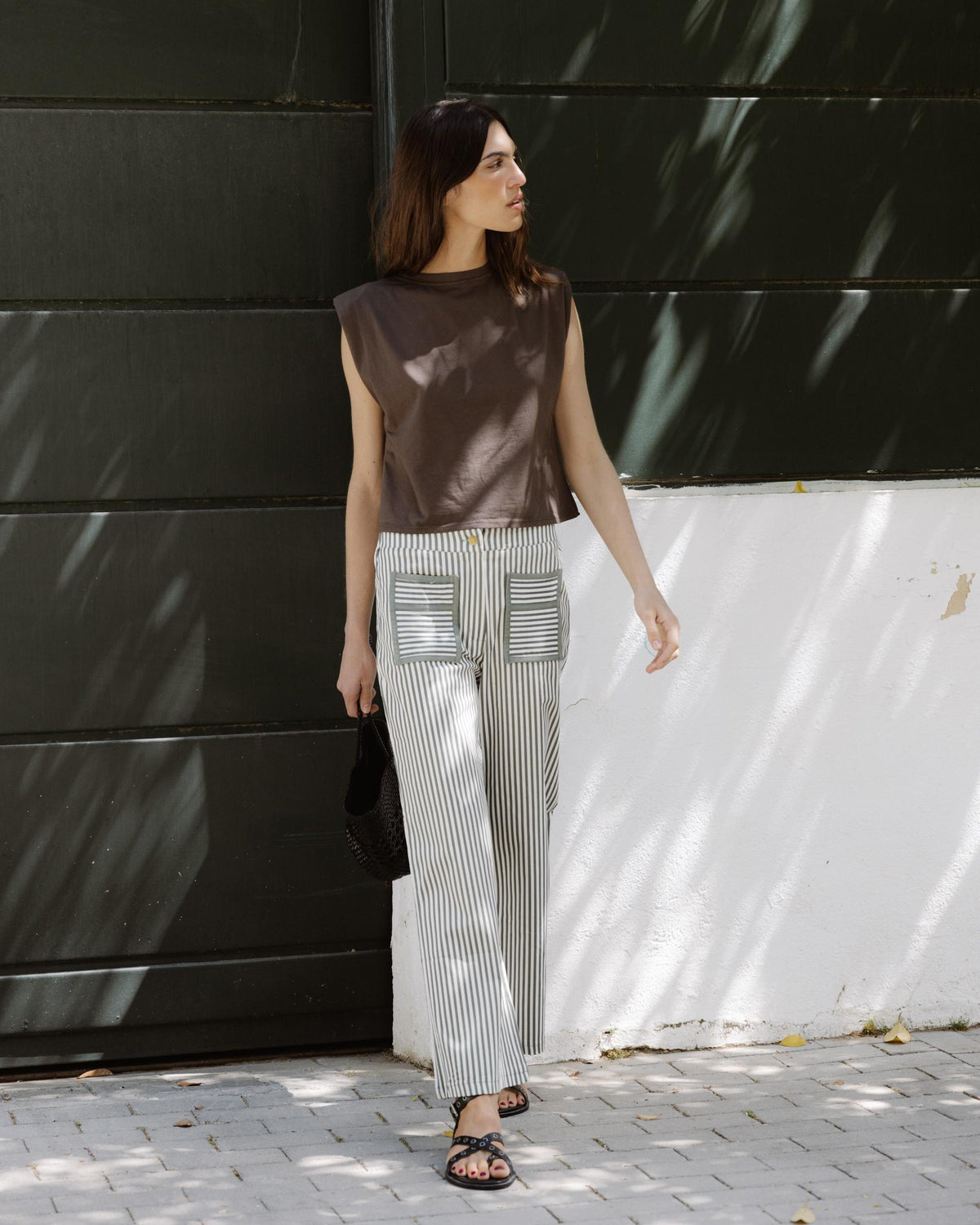 PANTALÓN RAYAS BOLSILLOS CONTRASTE