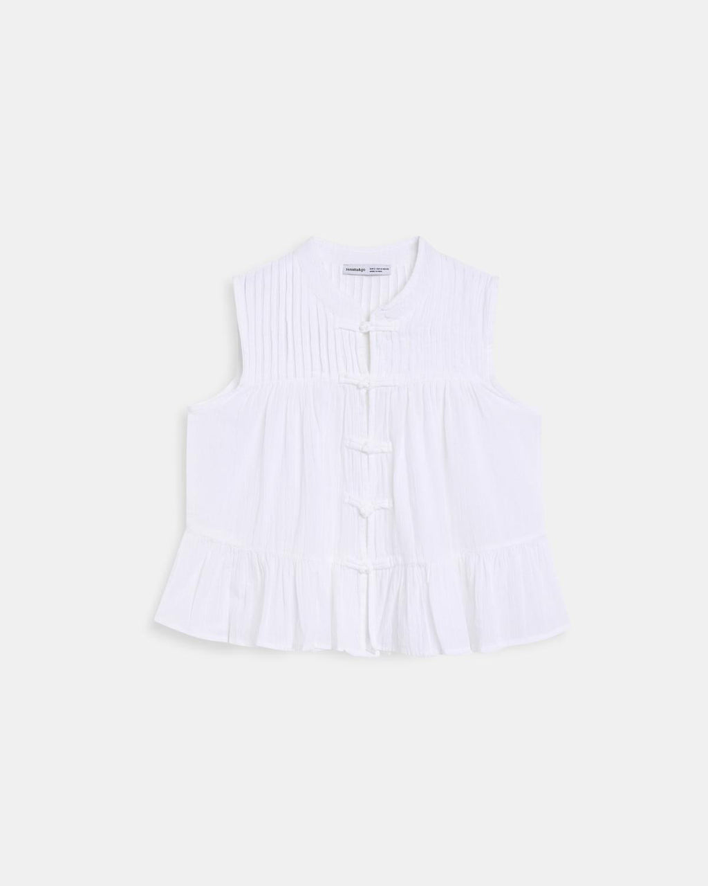 BLUSA SIN MANGAS ALAMARES