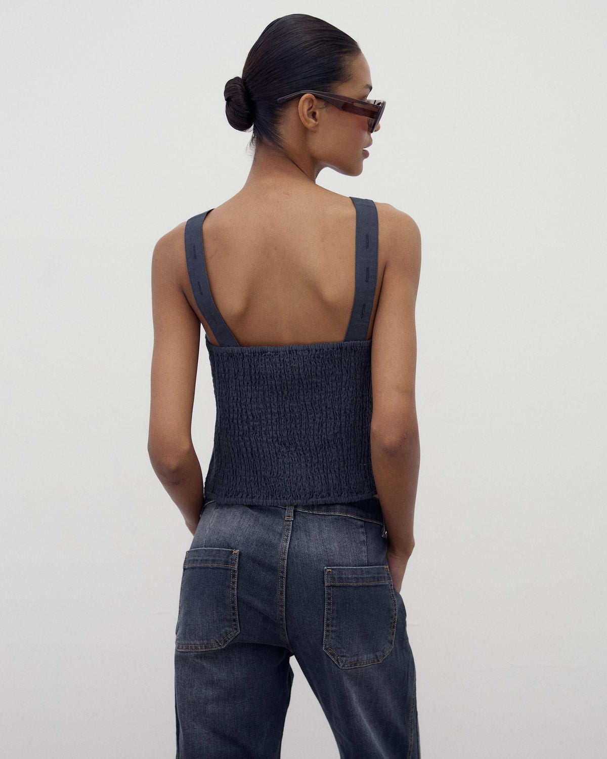 TOP HALTER CANVAS BORDADOS
