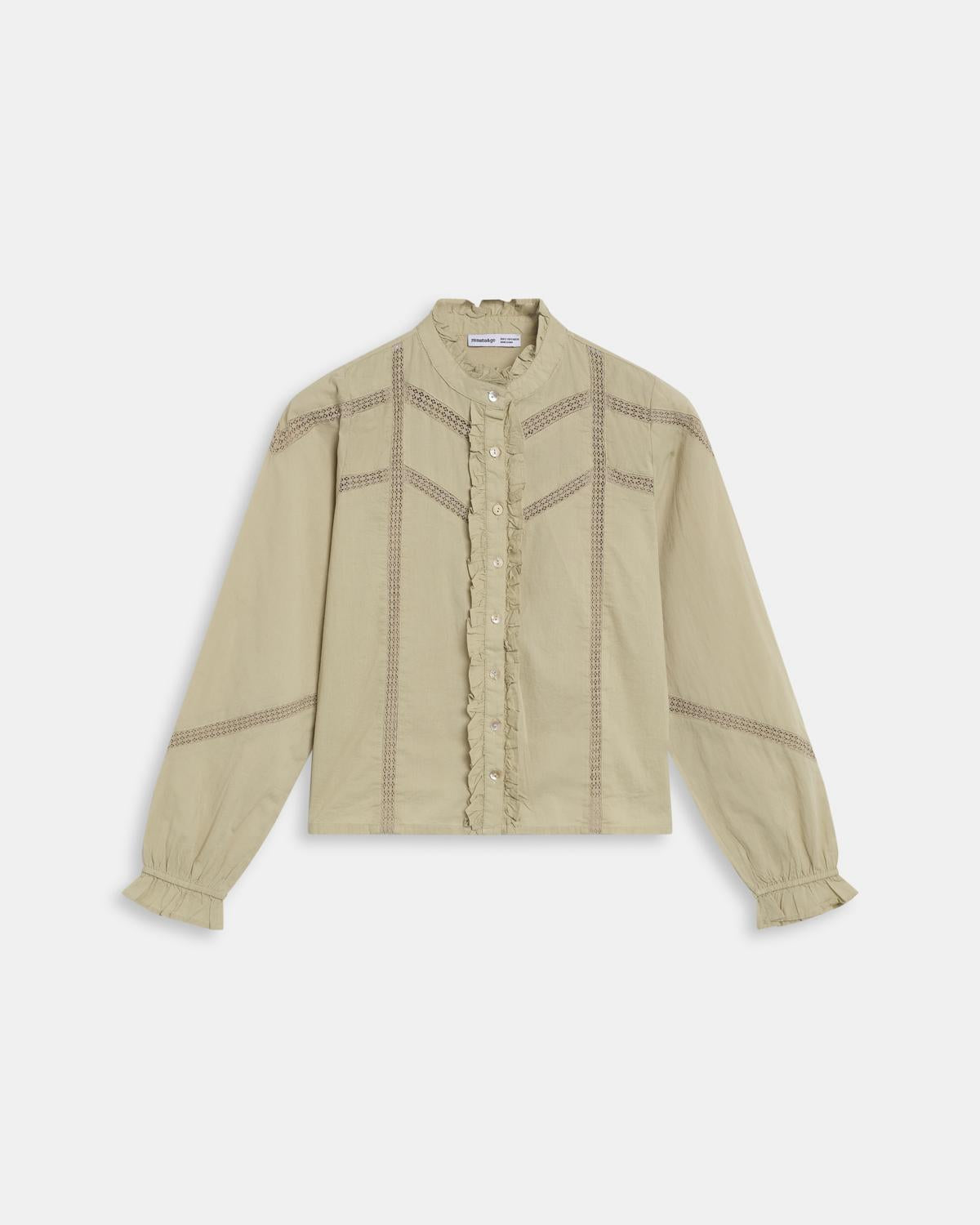 BLUSA PUNTILLAS VOLANTE DELANTERO