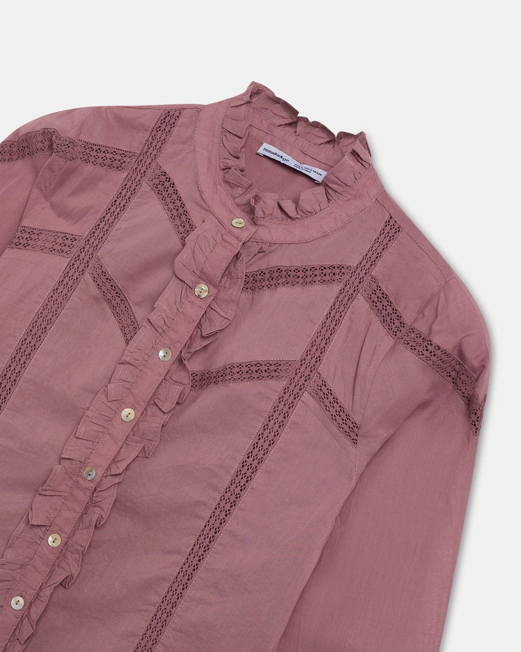 BLUSA PUNTILLAS VOLANTE DELANTERO