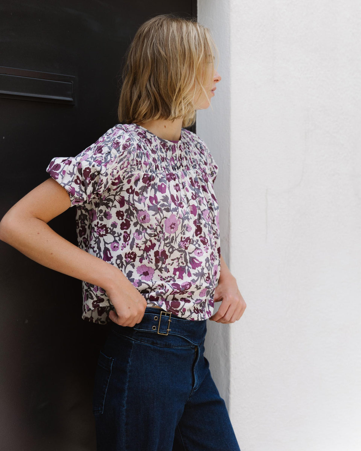 BLUSA DETALLES CANESU ESTAMPADA