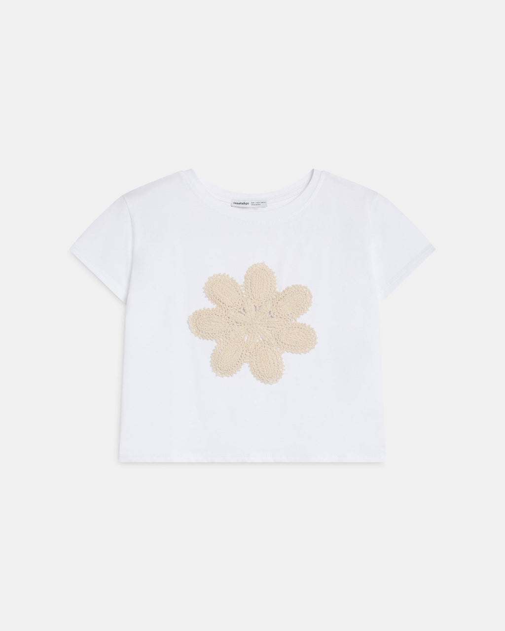 CAMISETA FLOR CROCHET