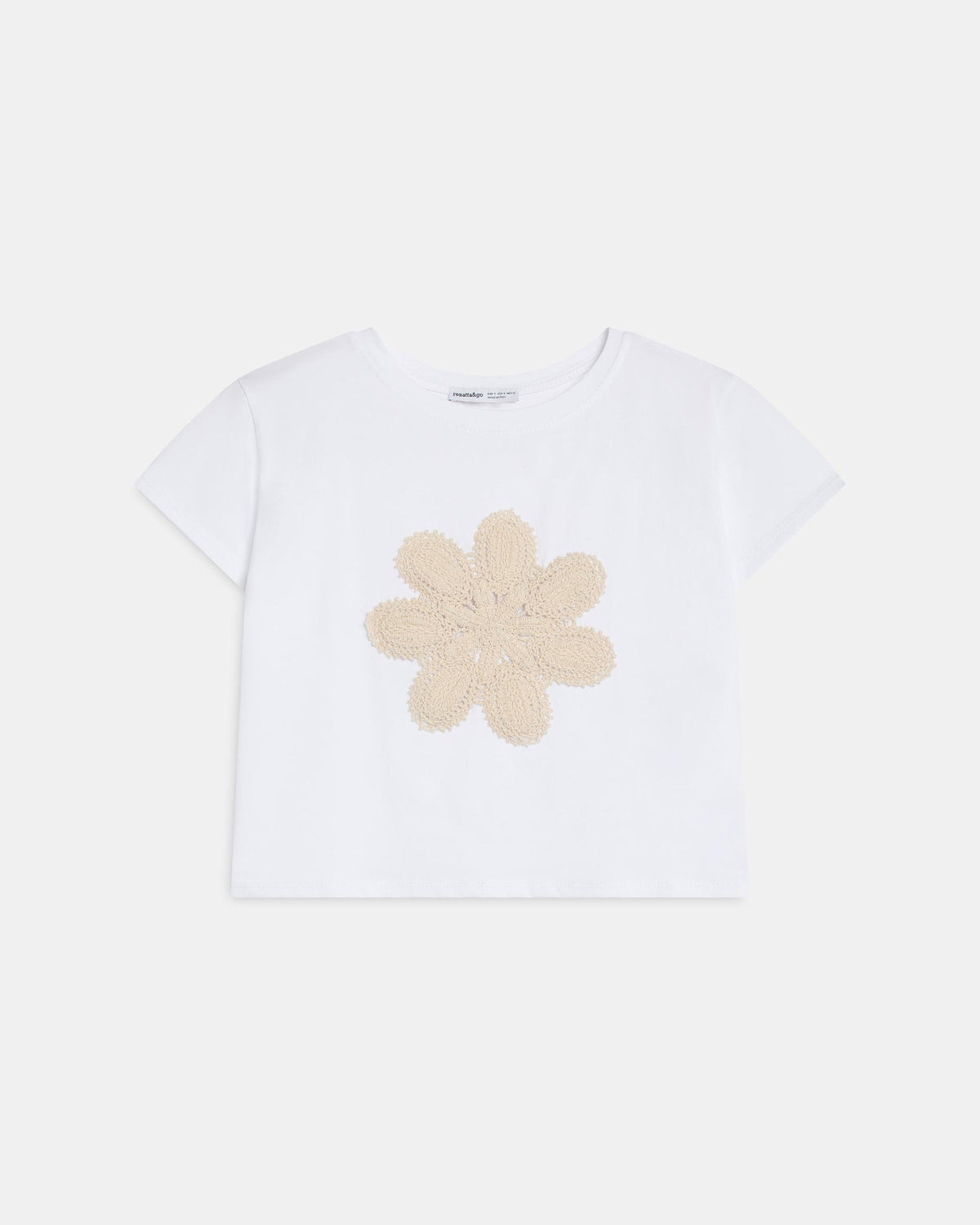 CAMISETA FLOR CROCHET