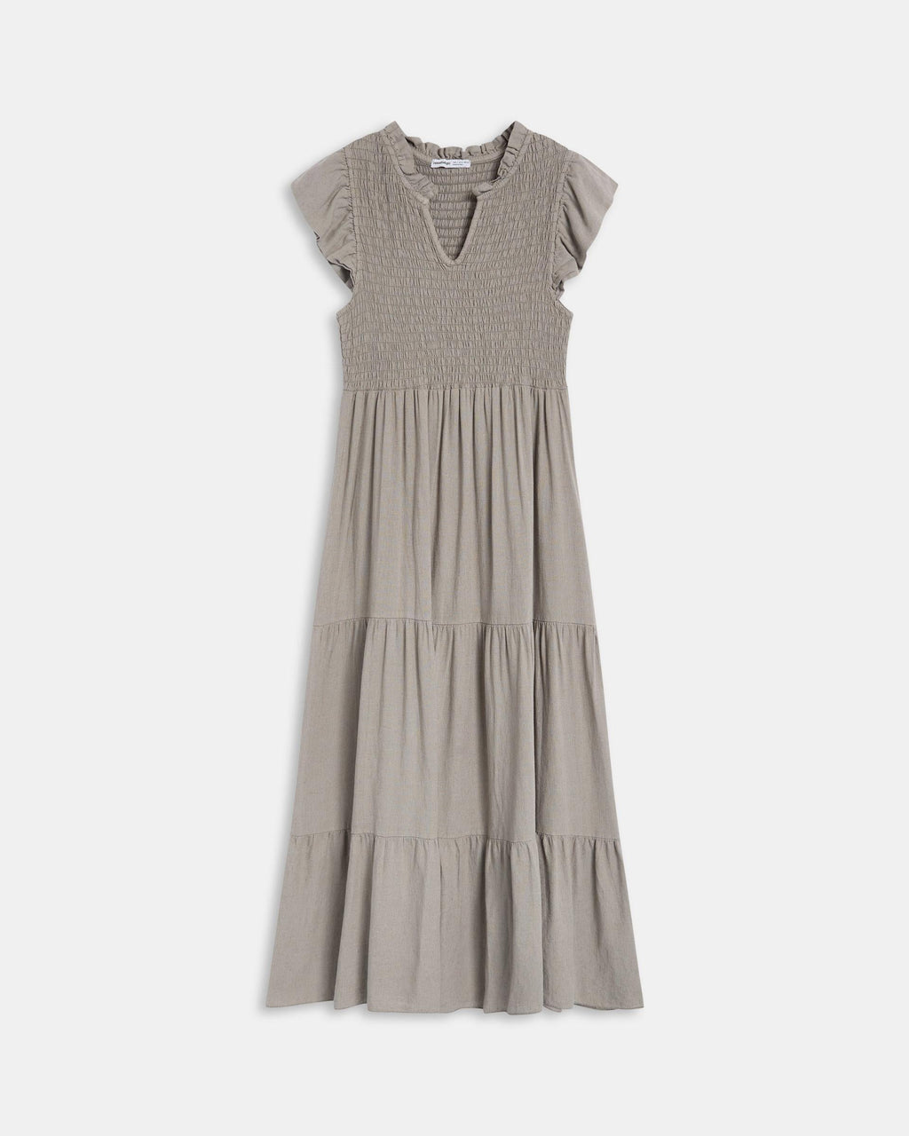 VESTIDO LARGO LINO NIDO DE ABEJA