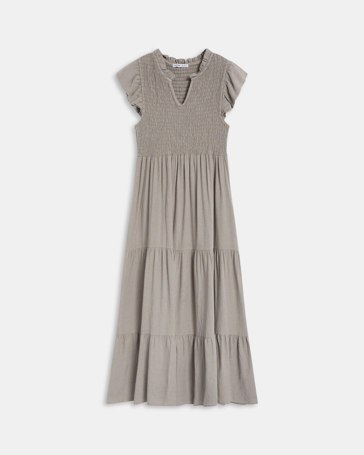 VESTIDO LARGO LINO NIDO DE ABEJA