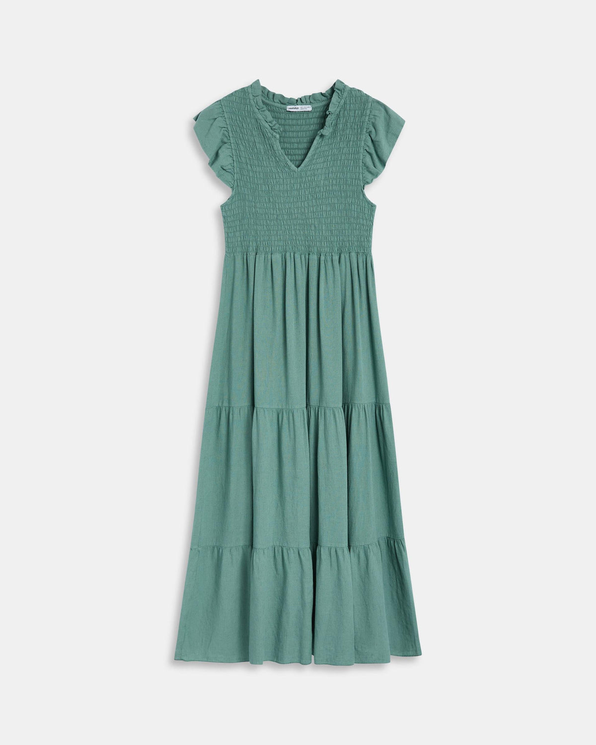 VESTIDO LARGO LINO NIDO DE ABEJA