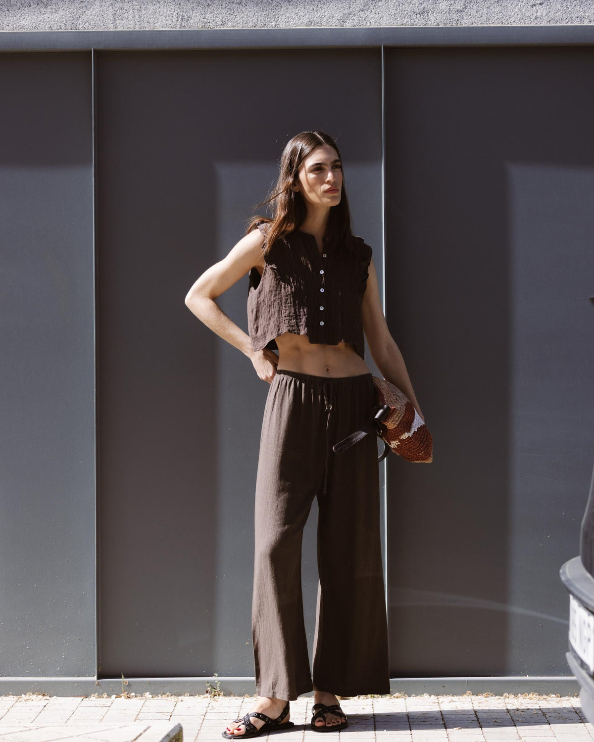 PANTALÓN ANCHO LINO
