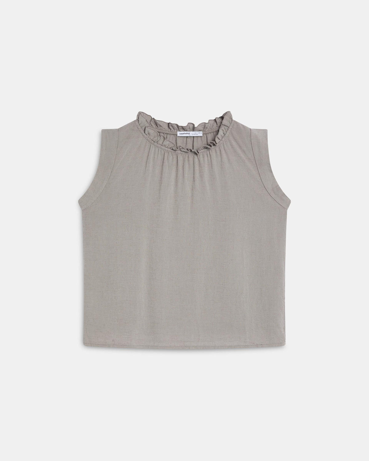 TOP LINO VOLANTE CUELLO