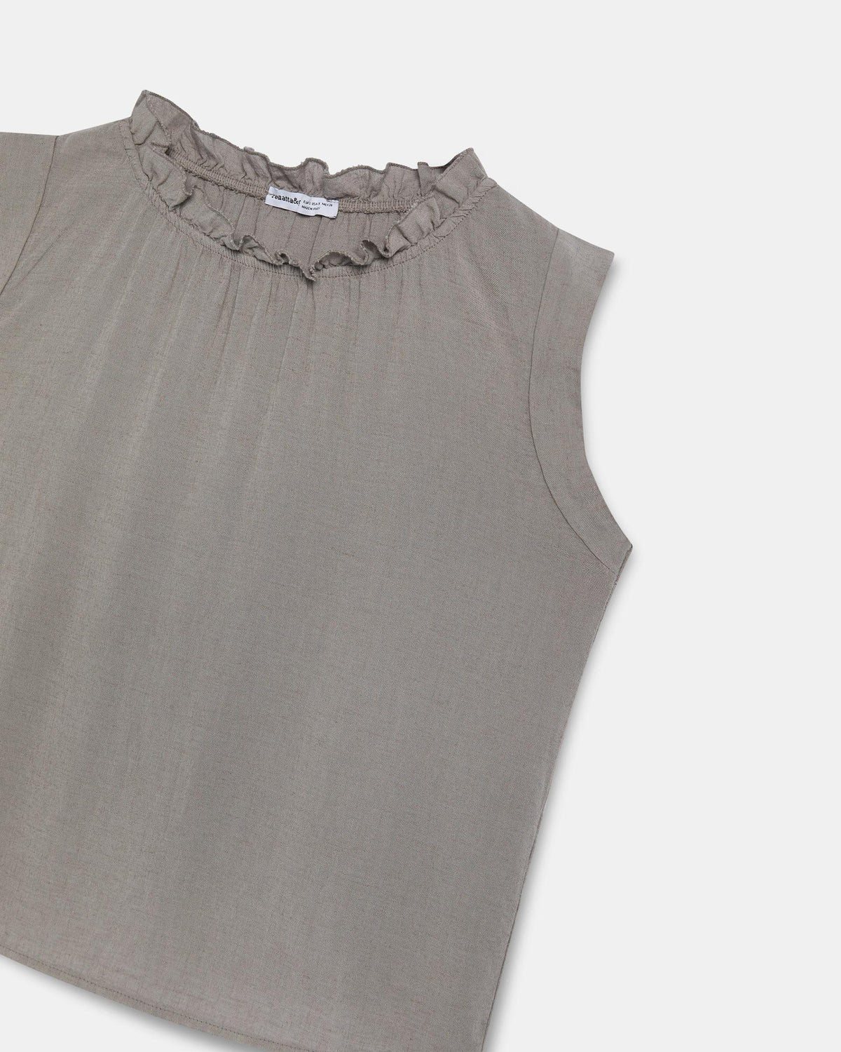 TOP LINO VOLANTE CUELLO
