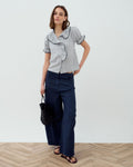 CAMISA VOLANTE LATERAL RIBETE