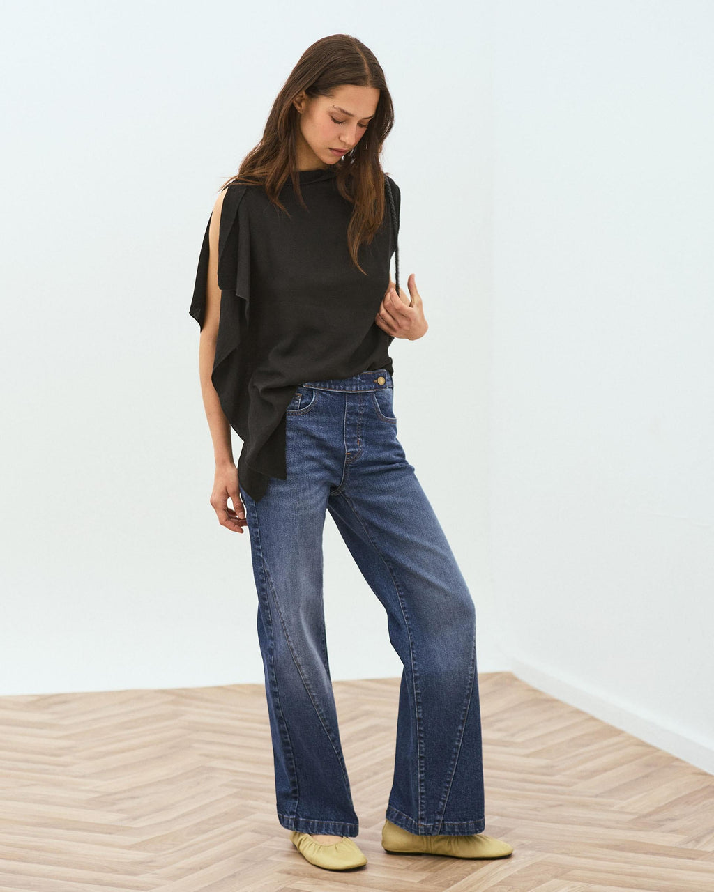 JEANS BOTONES CINTURILLA CREMALLERA LATERAL