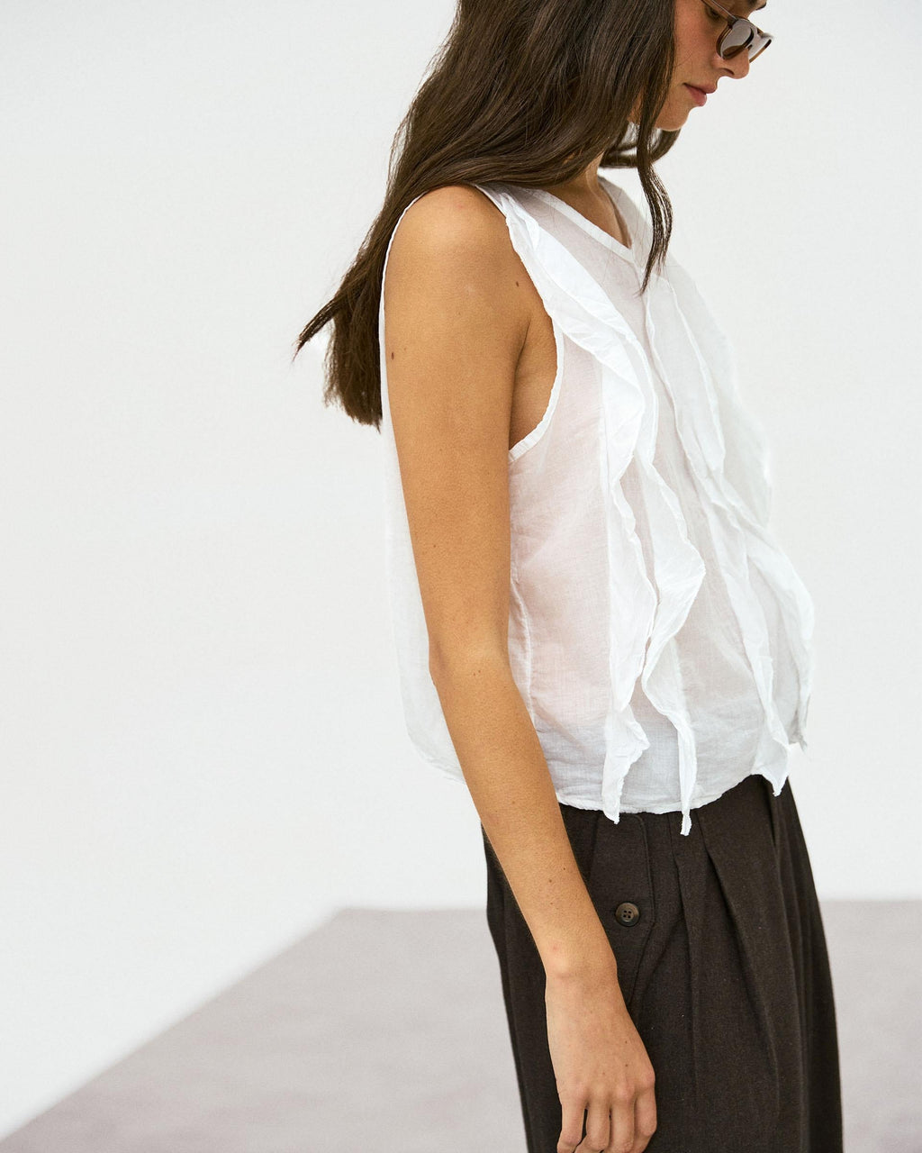 BLUSA VOLANTES DELANTEROS