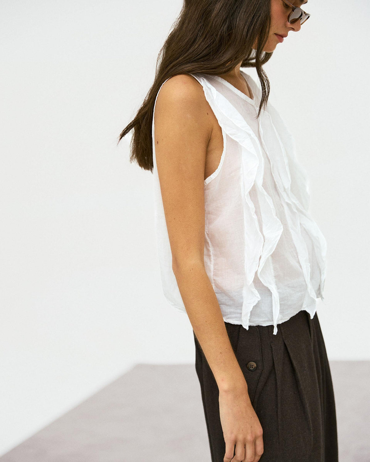 BLUSA VOLANTES DELANTEROS