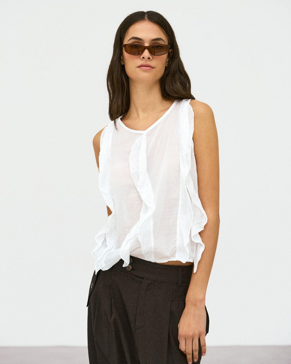 BLUSA VOLANTES DELANTEROS