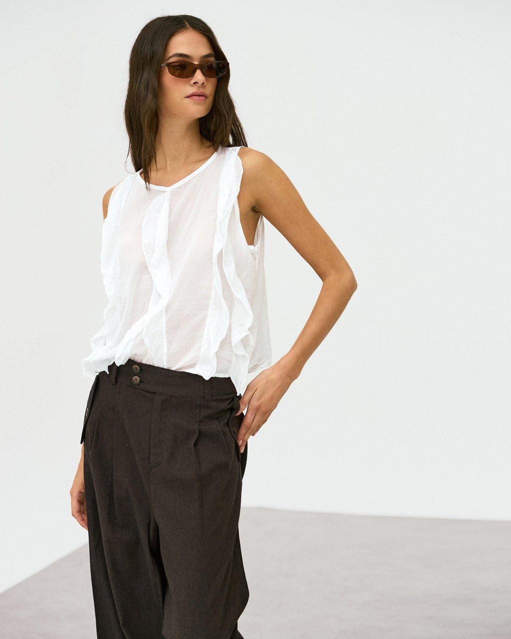 BLUSA VOLANTES DELANTEROS
