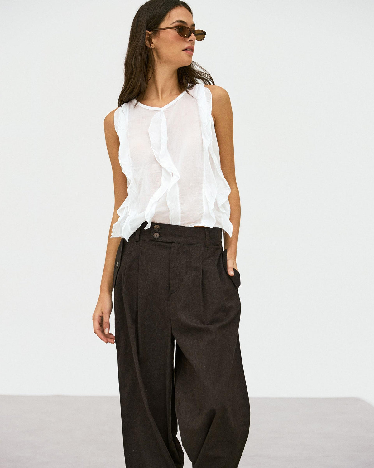 BLUSA VOLANTES DELANTEROS