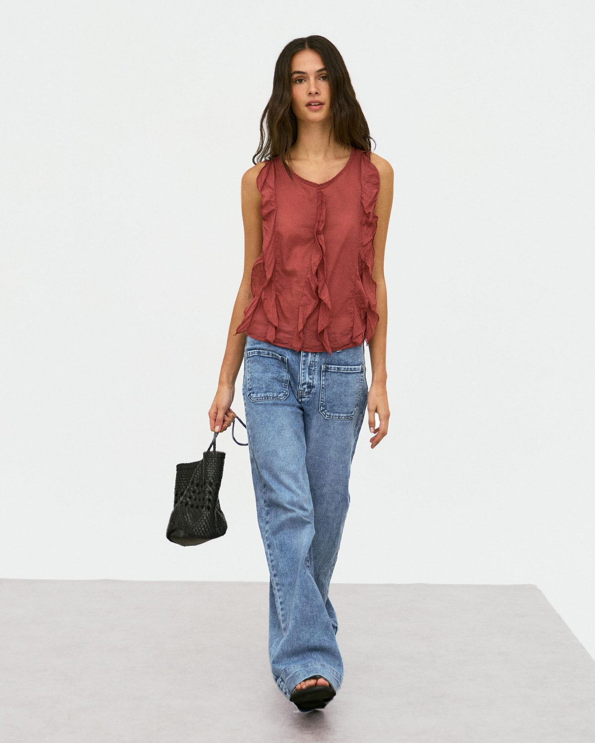 BLUSA VOLANTES DELANTEROS