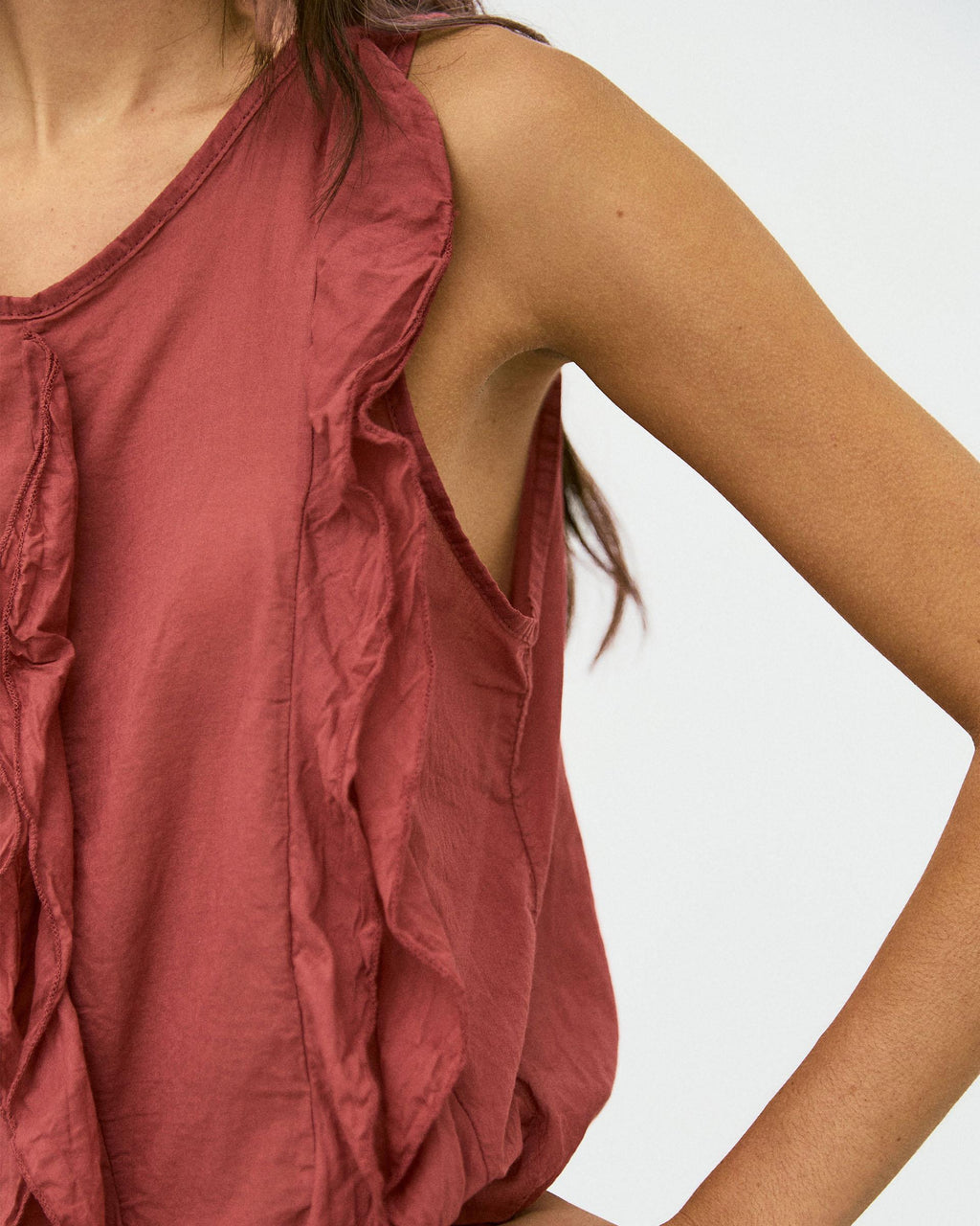 BLUSA VOLANTES DELANTEROS