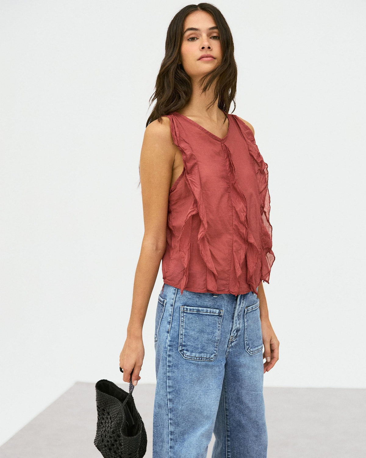 BLUSA VOLANTES DELANTEROS
