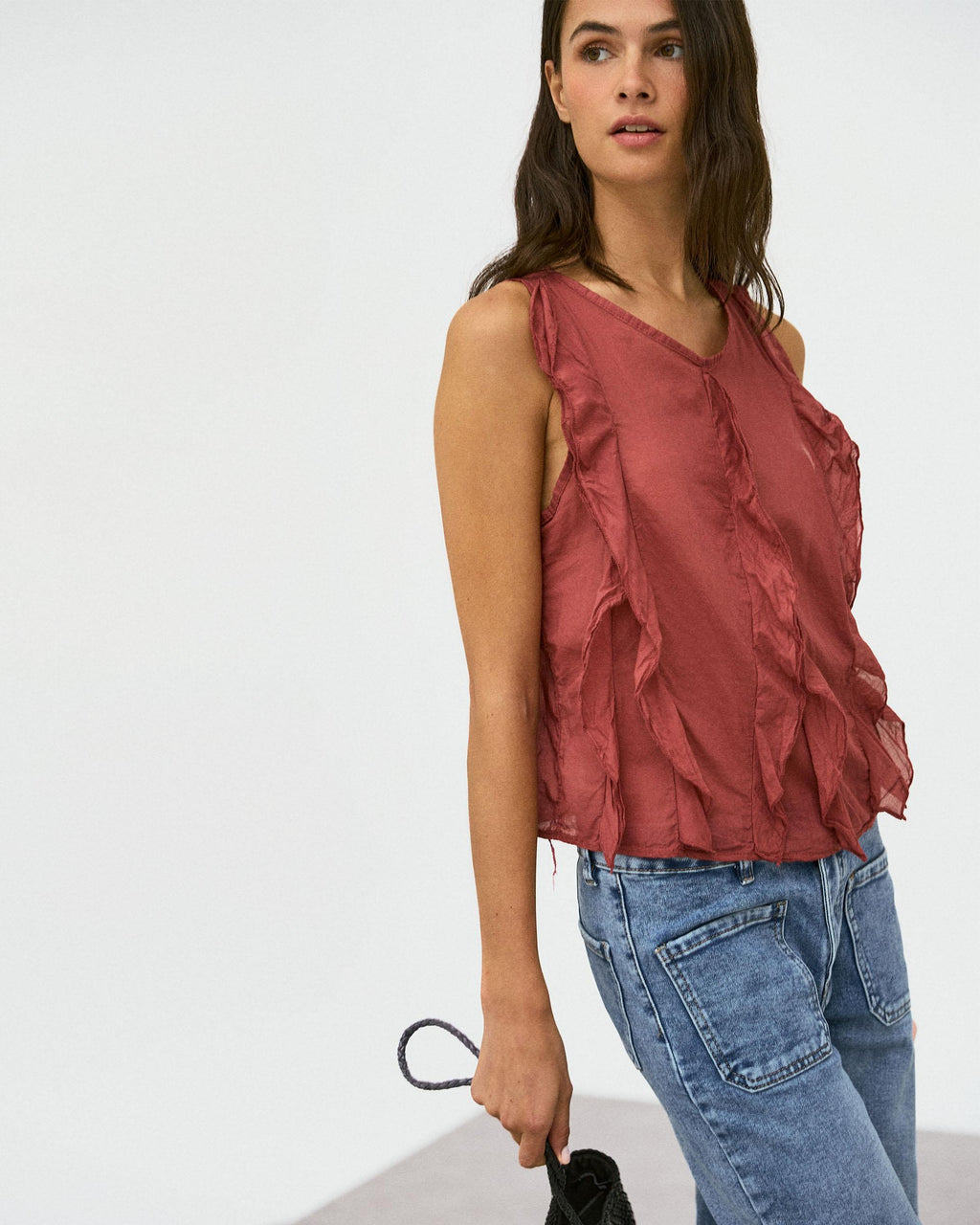 BLUSA VOLANTES DELANTEROS