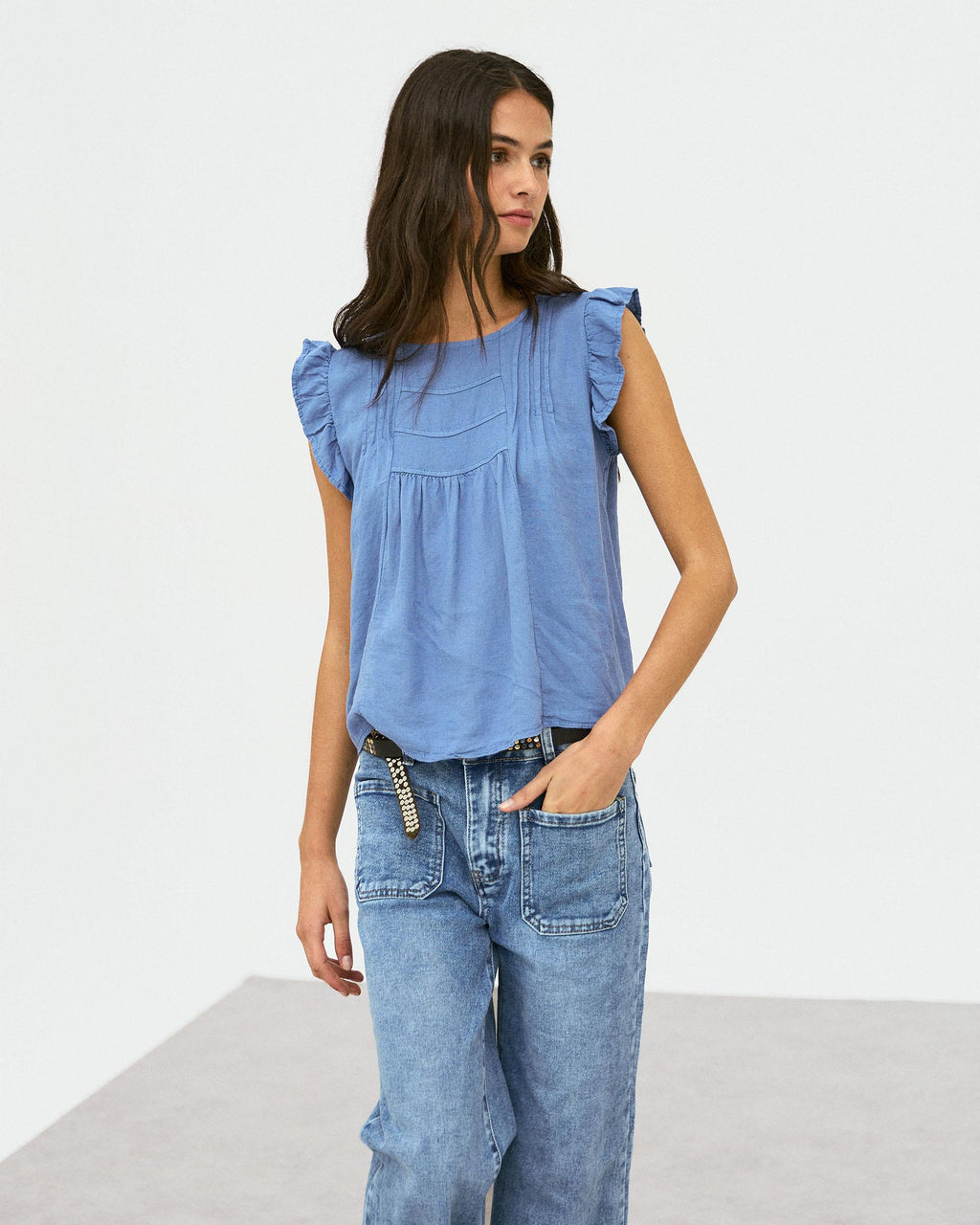 BLUSA VOLANTES MANGAS