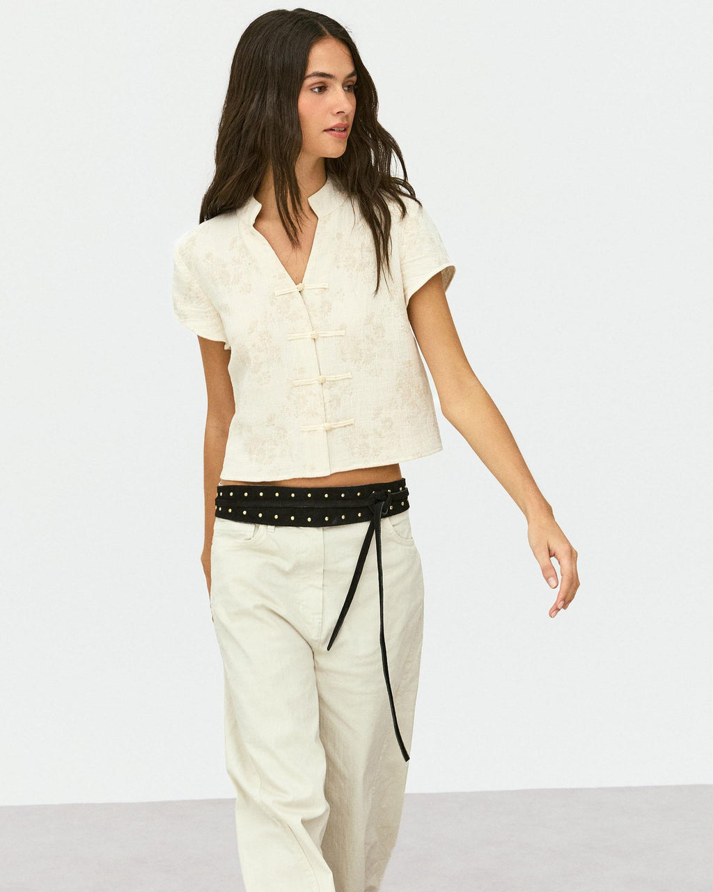 TOP JACQUARD ESTAMPADO FLORAL
