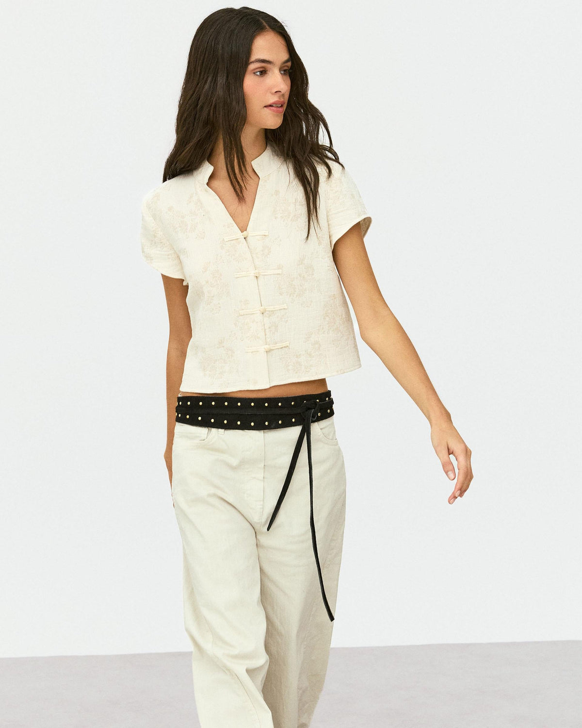TOP JACQUARD ESTAMPADO FLORAL