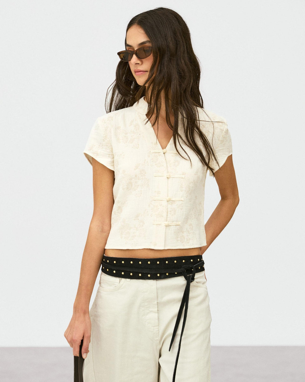 TOP JACQUARD ESTAMPADO FLORAL