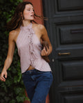 TOP HALTER LAZADAS LATERALES RAYAS