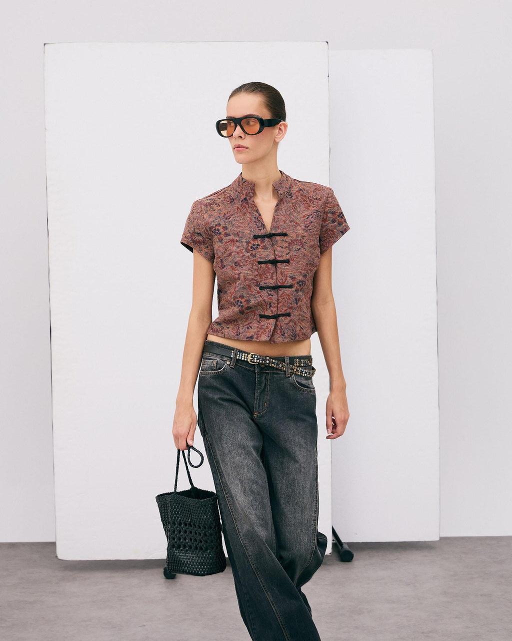 TOP JACQUARD ESTAMPADO FLORAL
