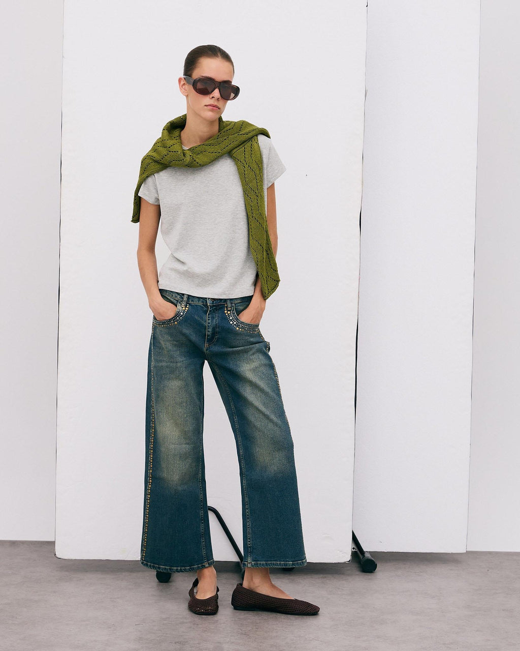 JEANS TACHUELAS BICOLOR