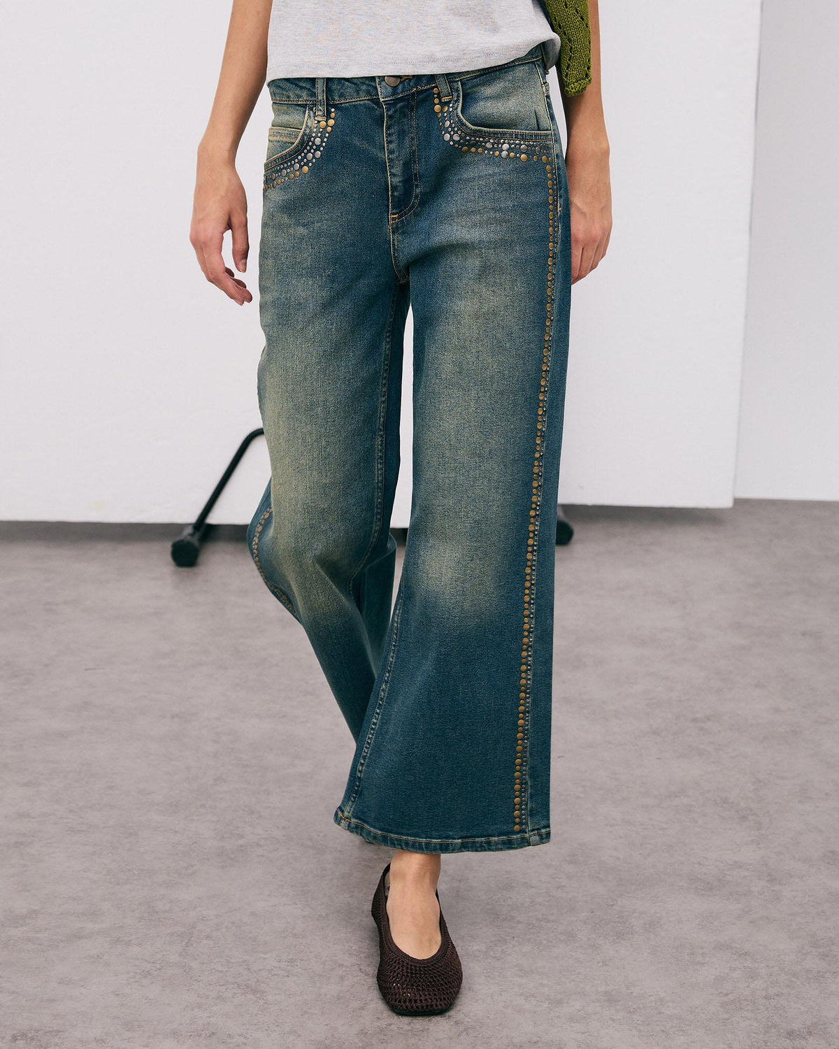 JEANS TACHUELAS BICOLOR