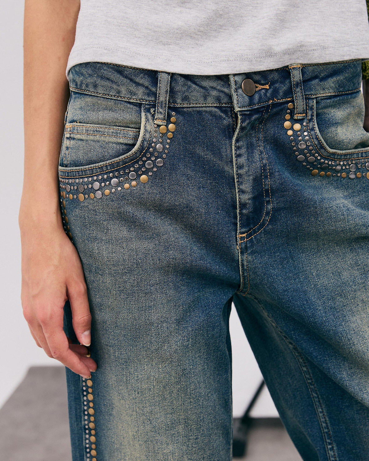JEANS TACHUELAS BICOLOR