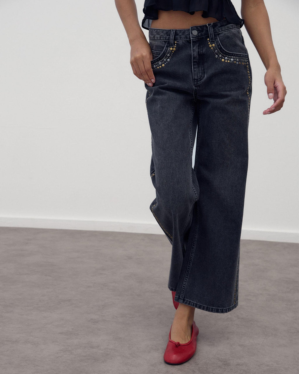 JEANS TACHUELAS BICOLOR