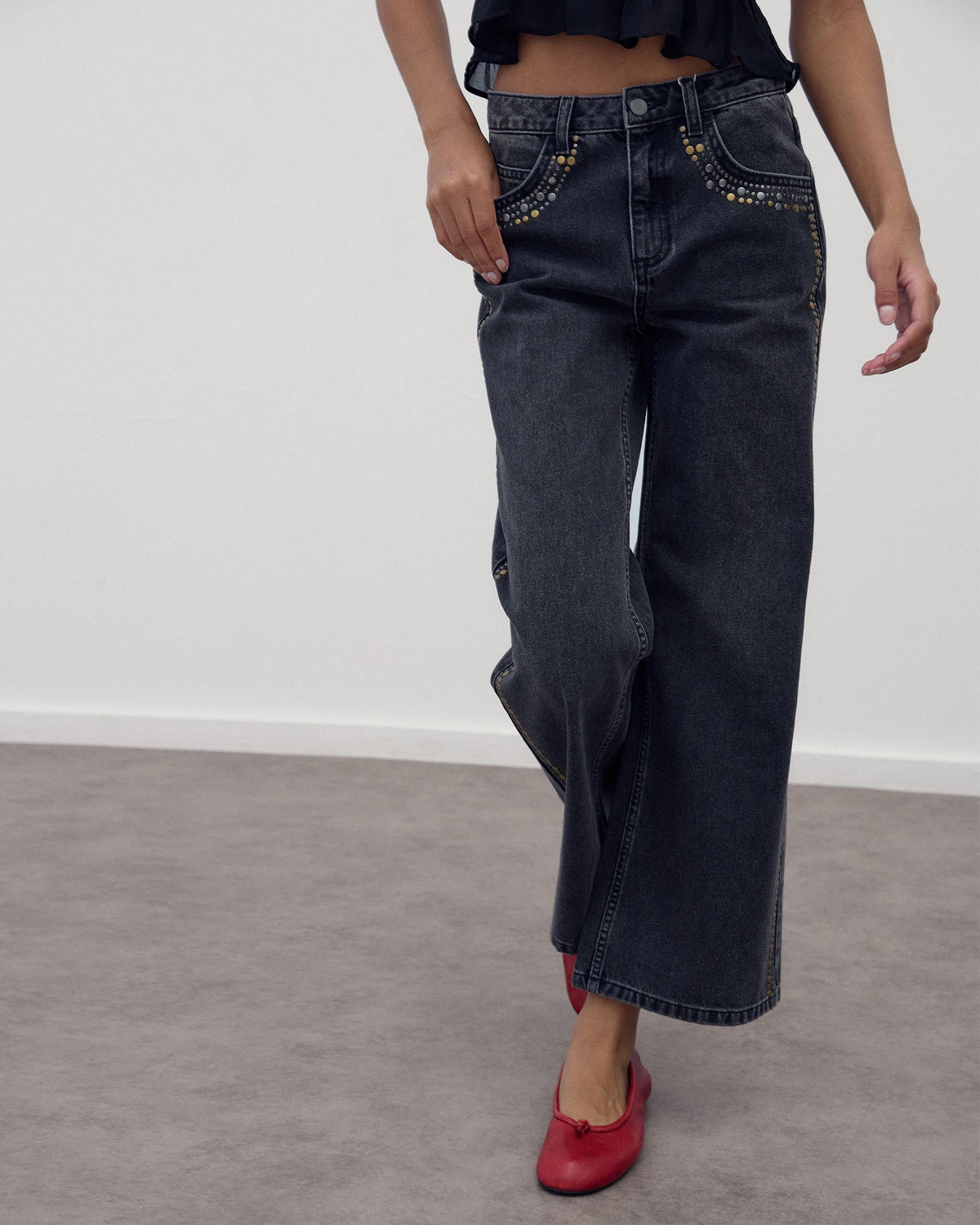 JEANS TACHUELAS BICOLOR
