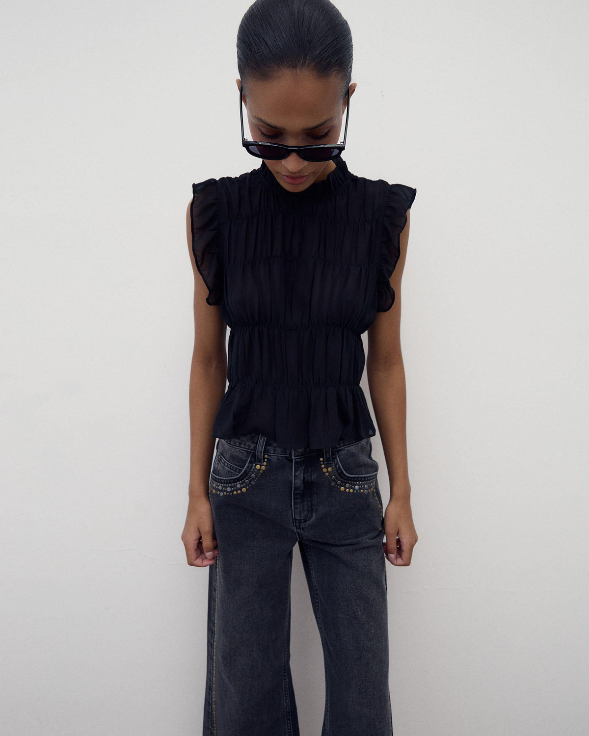 JEANS TACHUELAS BICOLOR