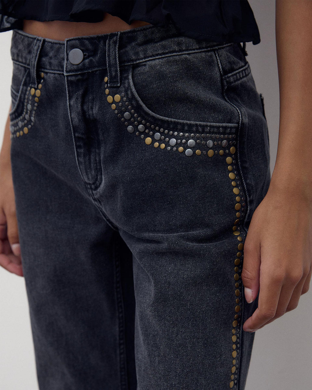 JEANS TACHUELAS BICOLOR