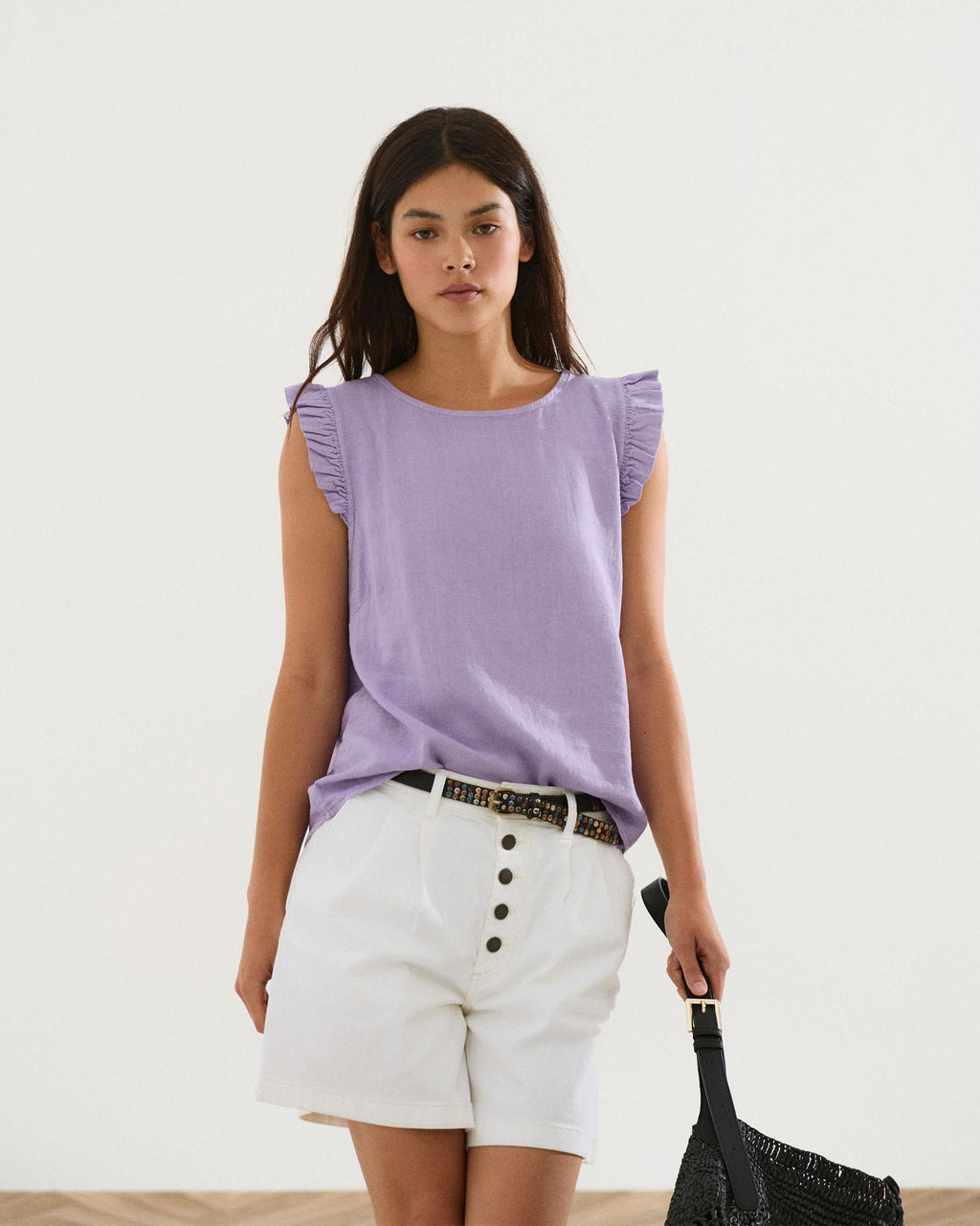 TOP BOTONES ESPALDA CON LINO