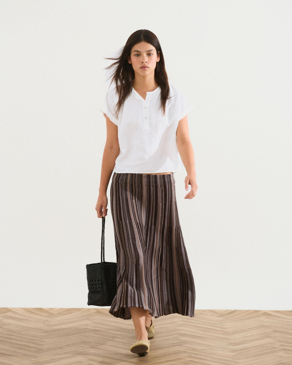 BLUSA FLUIDA ESCOTE EN V BOTONES