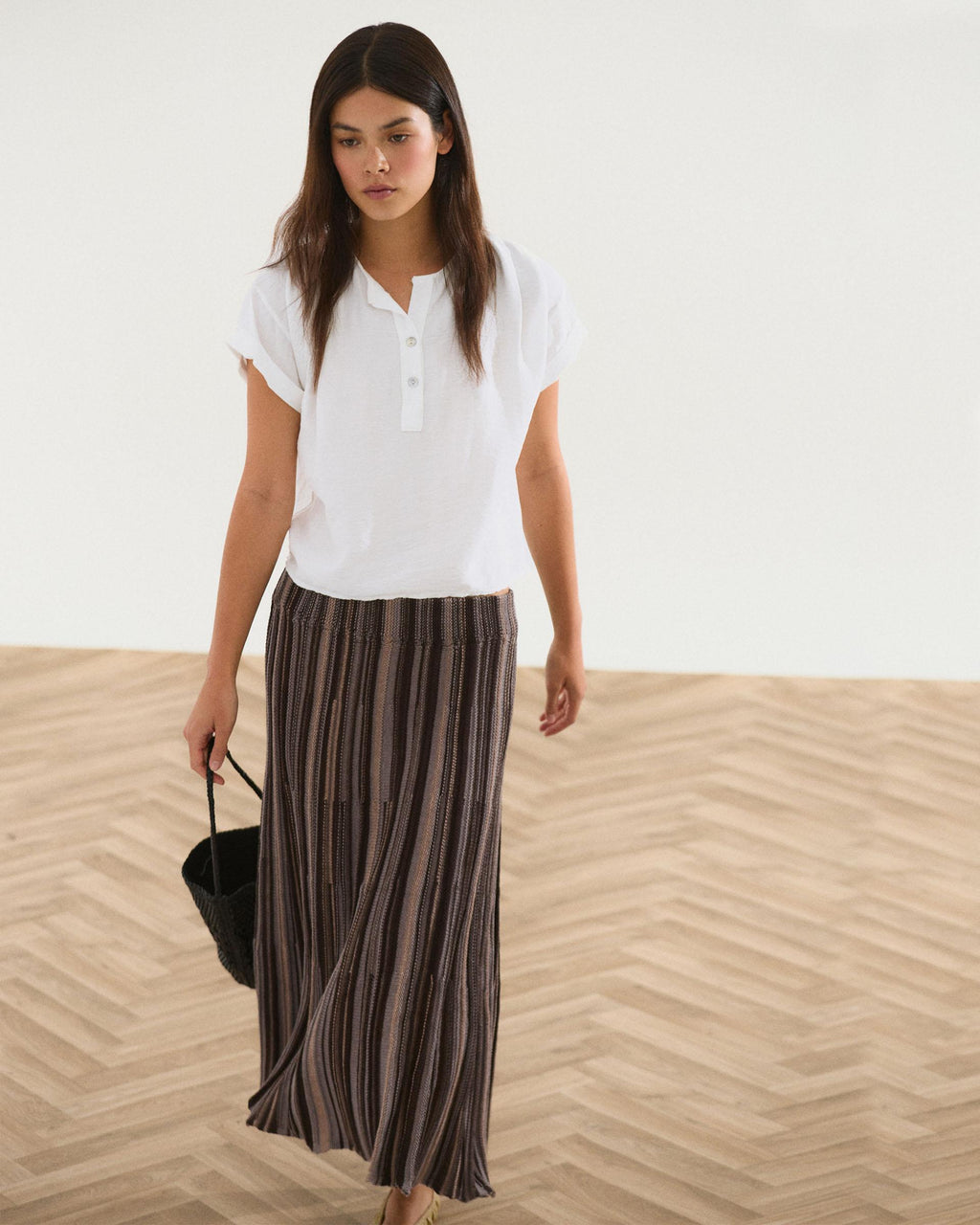 BLUSA FLUIDA ESCOTE EN V BOTONES