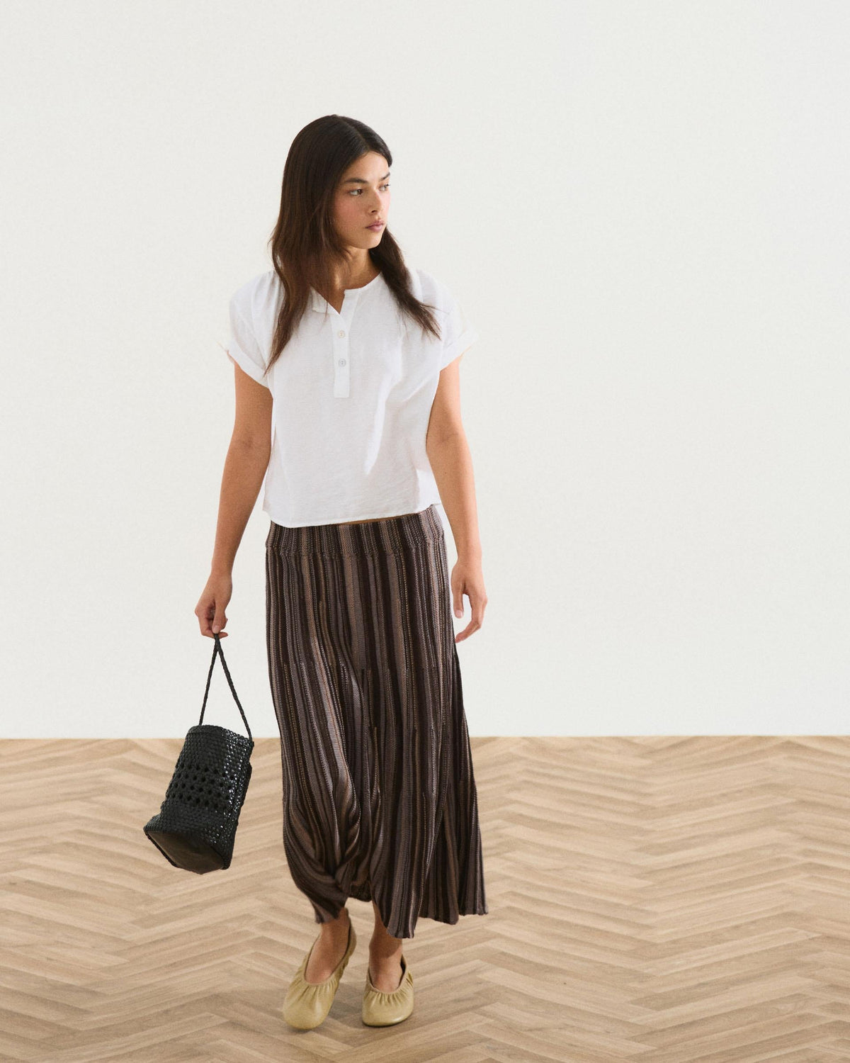 BLUSA FLUIDA ESCOTE EN V BOTONES