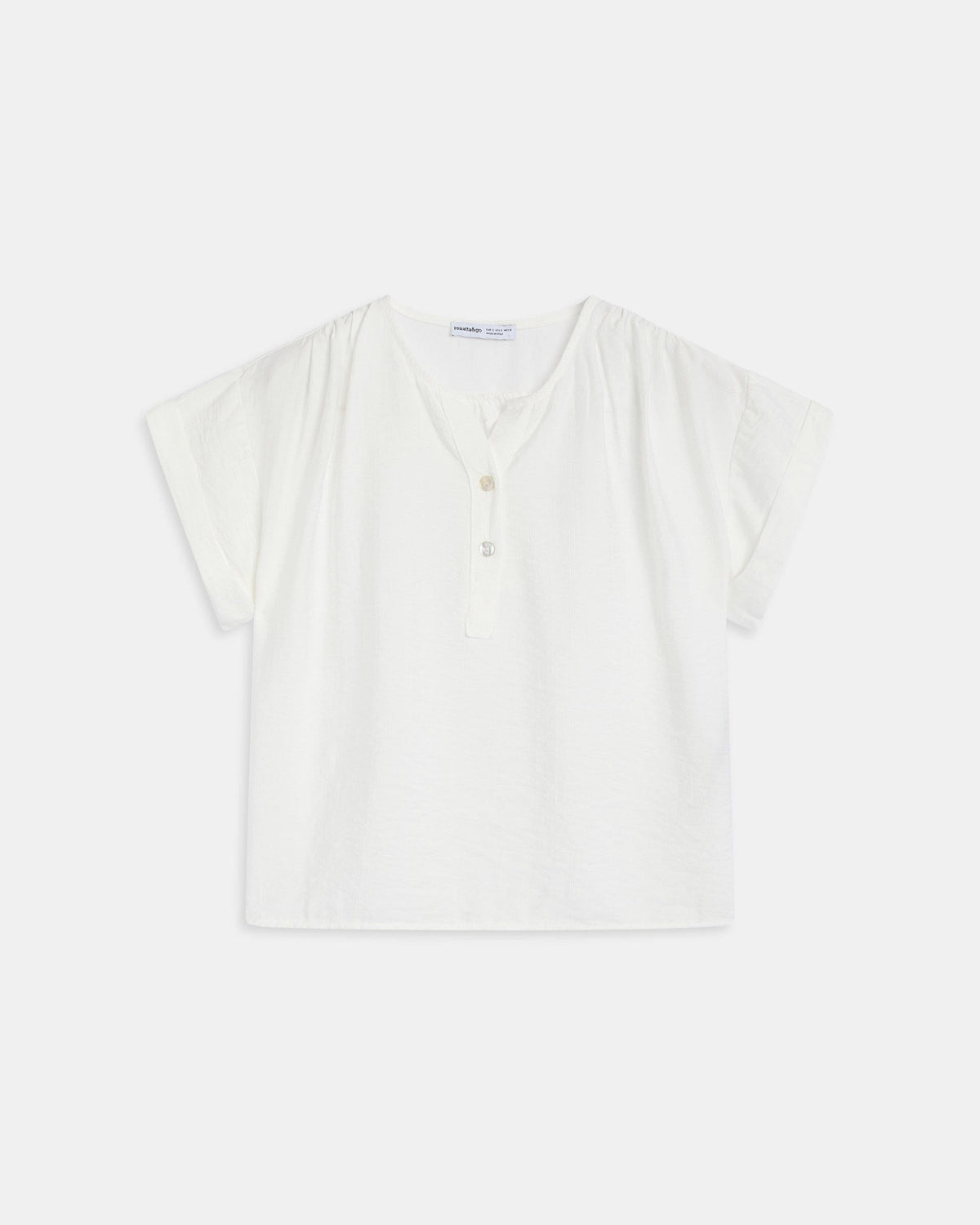 BLUSA FLUIDA ESCOTE EN V BOTONES